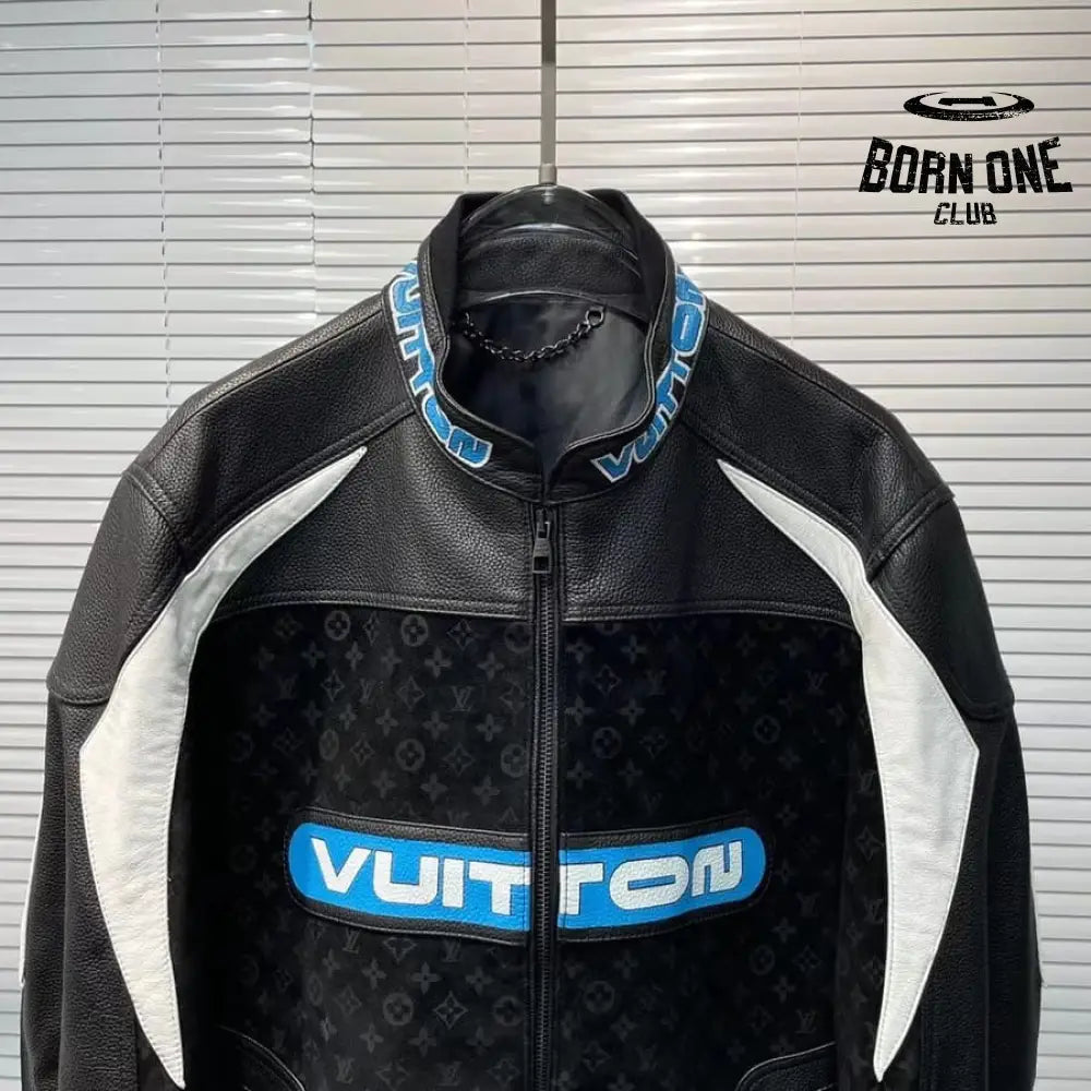 Jaqueta Couro Louis Vuitton Leather Mix Biker