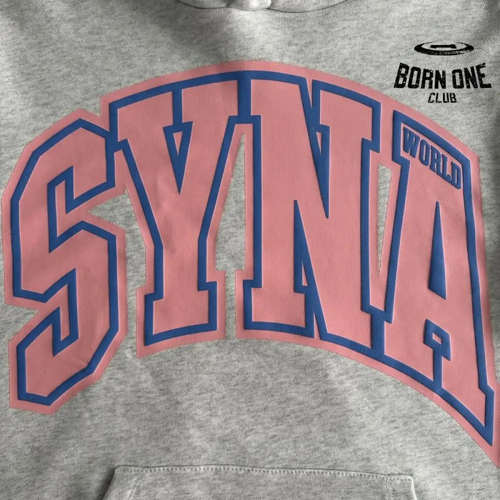 Conjunto Syna World College Logo Cinza/Rosa