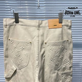 Calça Louis Vuitton Monogram Workwear Carpenter Cream