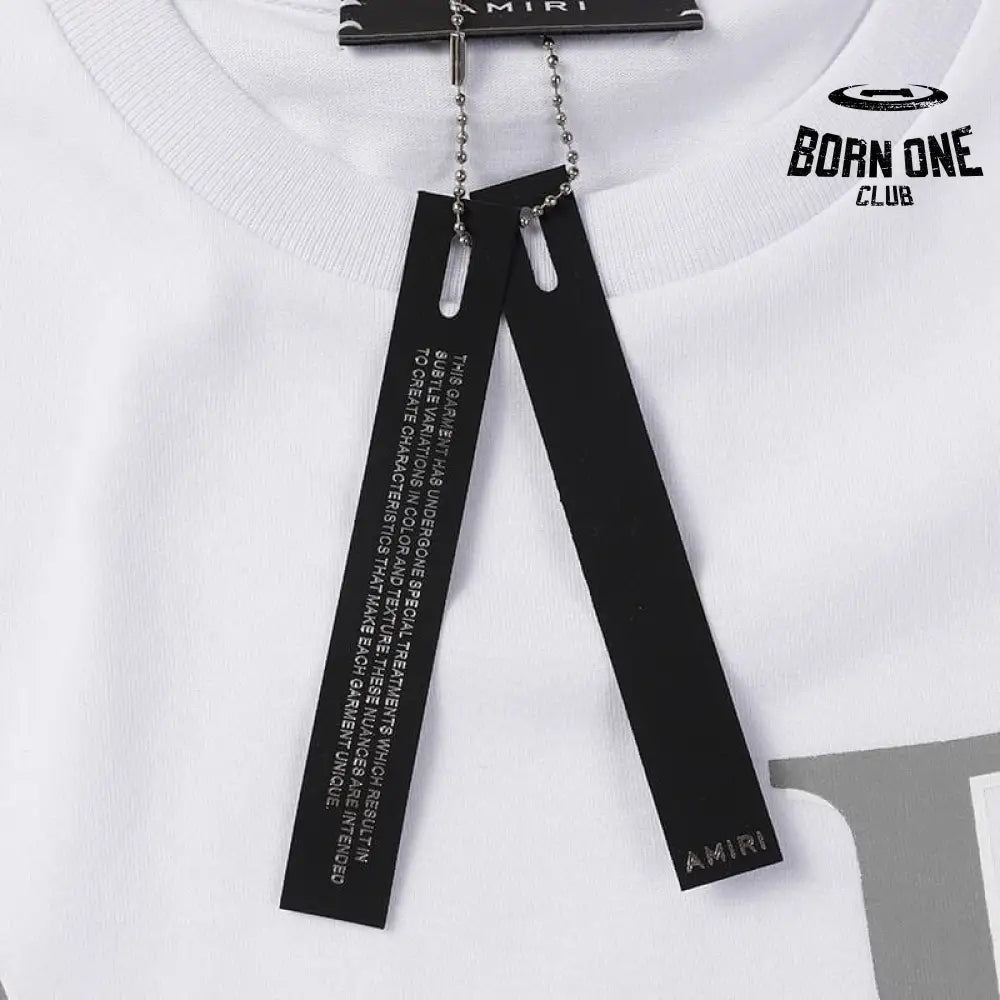 Camiseta Amiri Staggered Chrome Branca