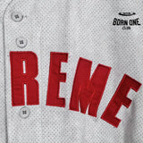 Camiseta Supreme Ultrasuede Mesh Baseball Cinza