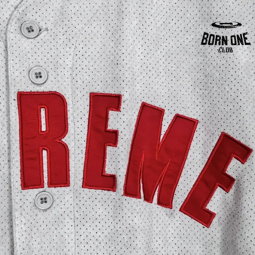 Camiseta Supreme Ultrasuede Mesh Baseball Cinza