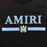 Camiseta Amiri Bar Logo Preto/Azul