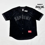 Camiseta Supreme Ultrasuede Mesh Baseball Preto