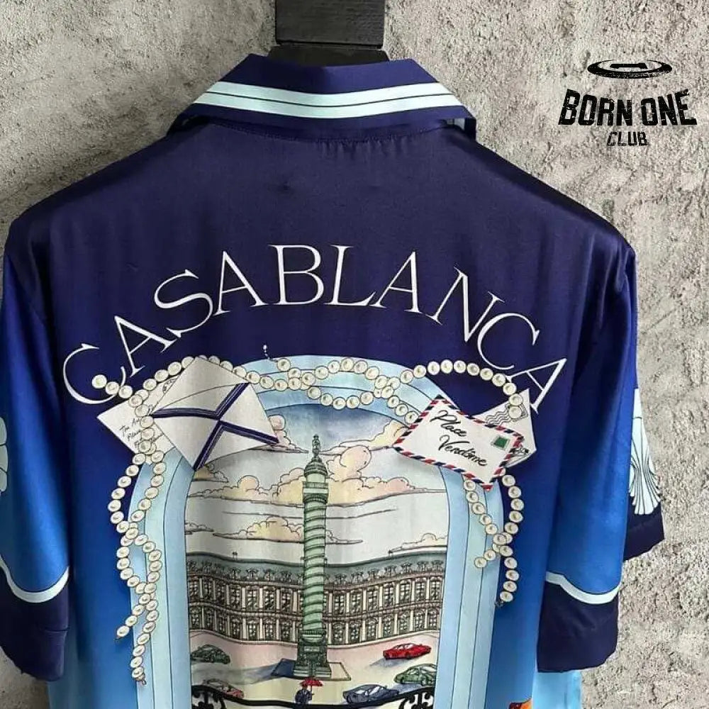 Conjunto Casablanca Seda Place Vendome Azul
