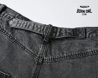 Calça Baggy Estonada Black Grey