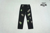 Calça Chrome Hearts Green & Leopard Cross