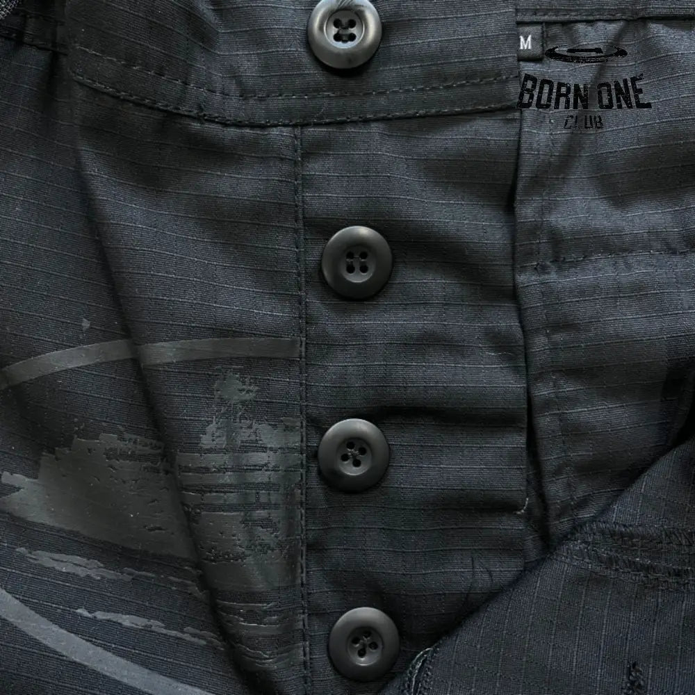 Calça Corteiz Black to Black Logo Cargo
