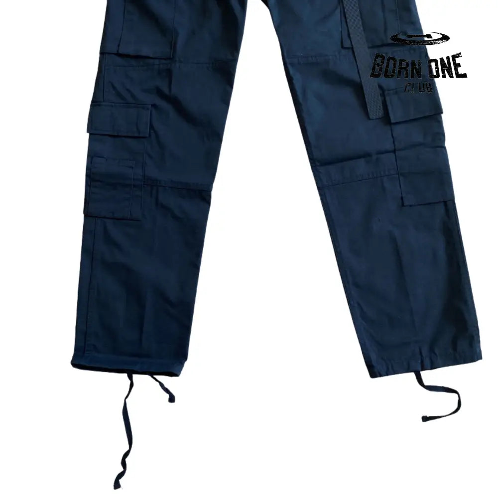 Calça Corteiz Black White With Logo Cargo