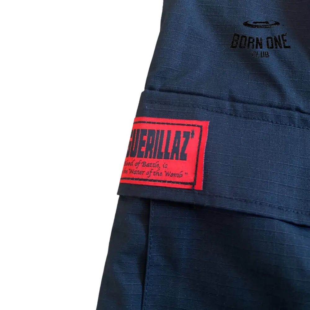 Calça Corteiz Black With Red Logo Cargos