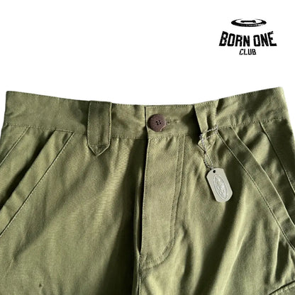Calça Corteiz Slant Pocket Military Green Bottoms