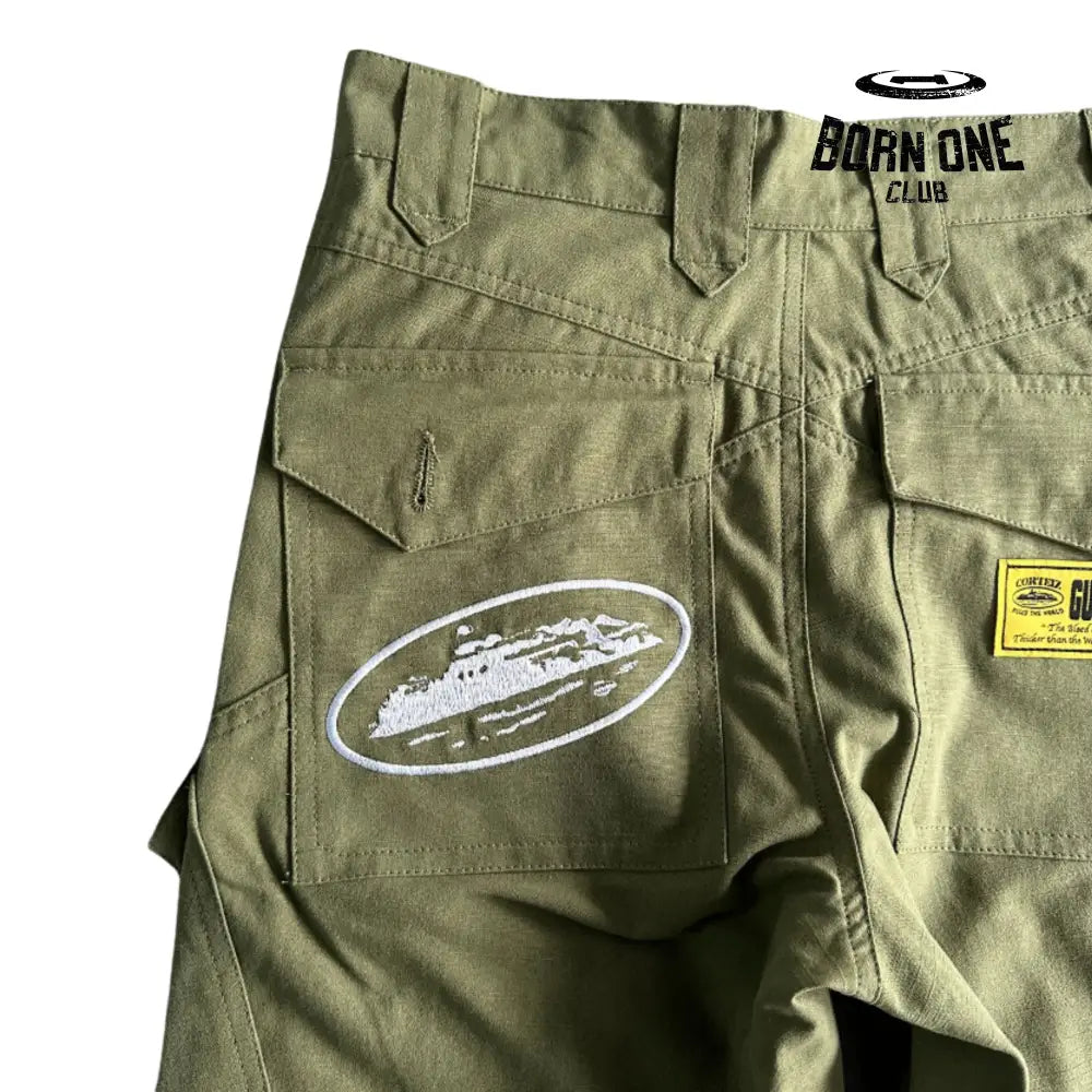 Calça Corteiz Slant Pocket Military Green Bottoms