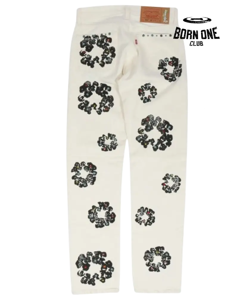 Calça Denim Tears x Levi’s Jeans Branco Calça