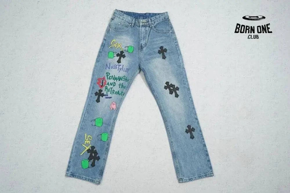 Calça Jeans Chrome Hearts Sex