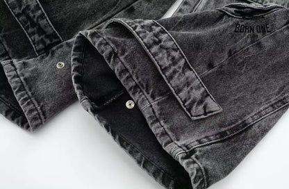 Calça Jeans UTILITY Cargo Com Bolsos
