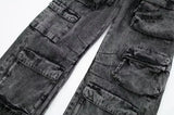 Calça Jeans UTILITY Cargo Com Bolsos