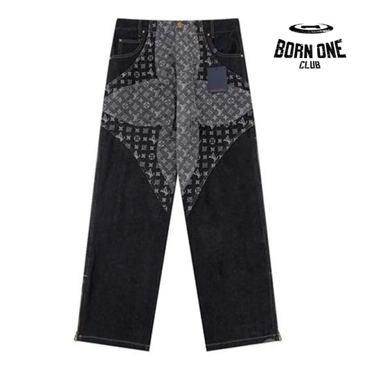 Calça Louis Vuitton Monogram Flower Denim
