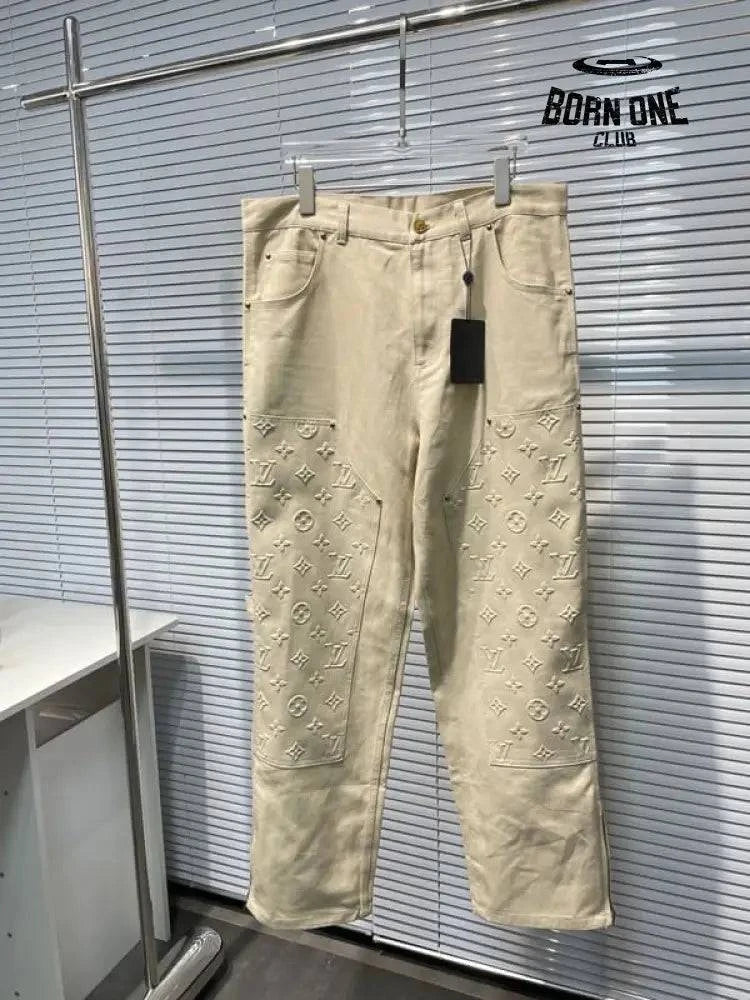 Calça Louis Vuitton Monogram Workwear Carpenter Cream
