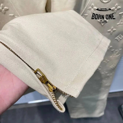 Calça Louis Vuitton Monogram Workwear Carpenter Cream