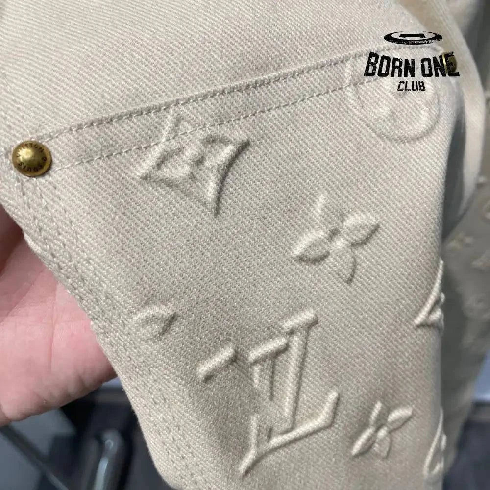 Calça Louis Vuitton Monogram Workwear Carpenter Cream