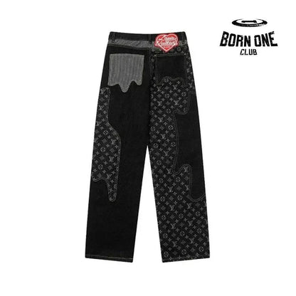 Calça Louis Vuitton x Nigo Monogram Patchwork Denim