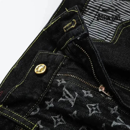 Calça Louis Vuitton x Nigo Monogram Patchwork Denim