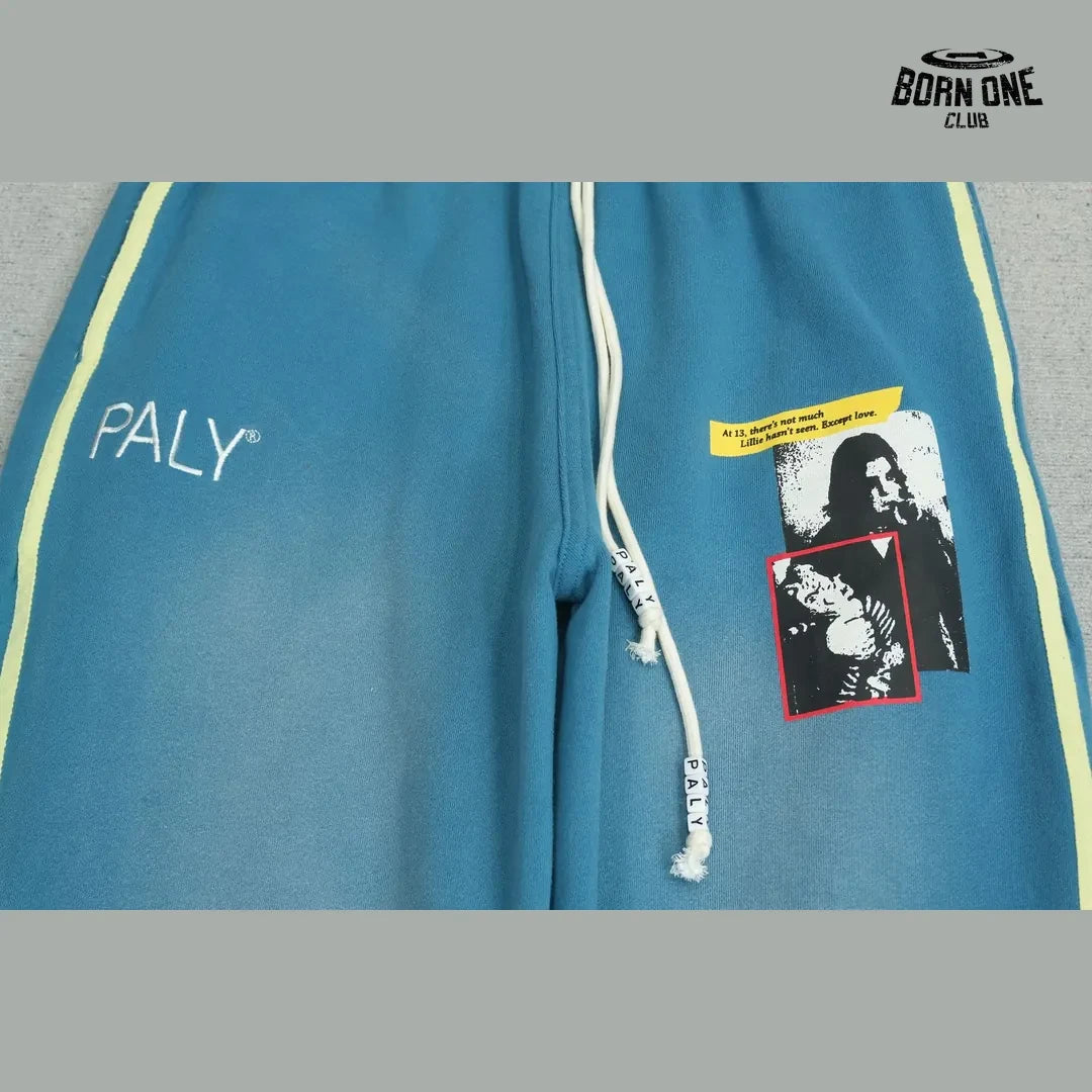Calça Moletom Paly Hollywood Devil Face Sweatpant Blue