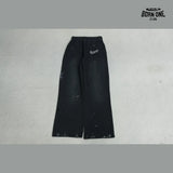 Calça Moletom Satoshi Nakamoto Distressed Logo Sweatpant Black