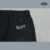 Calça Moletom Satoshi Nakamoto Distressed Logo Sweatpant Black