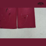 Calça Moletom Satoshi Nakamoto Distressed Logo Sweatpant Red
