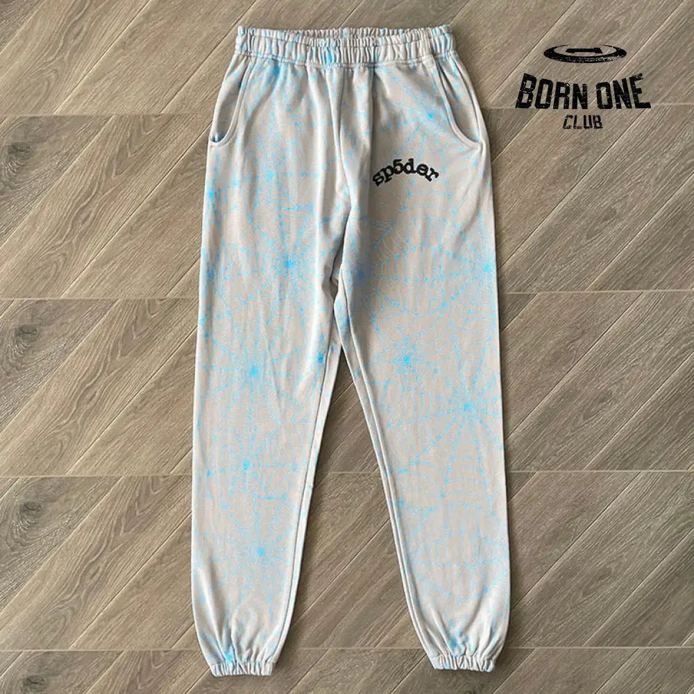Calça Sp5der Grey and Blue