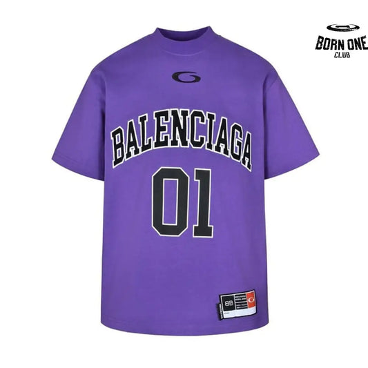 Camiseta Balenciaga Basketball Series Roxo