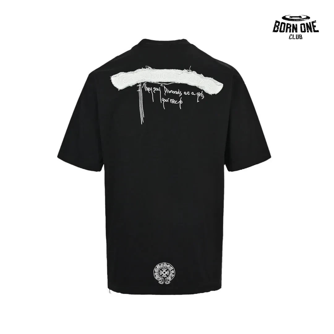 Camiseta Chrome Hearts Cross Patch Script Tee Black