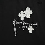 Camiseta Chrome Hearts Cross Patch Script Tee Black