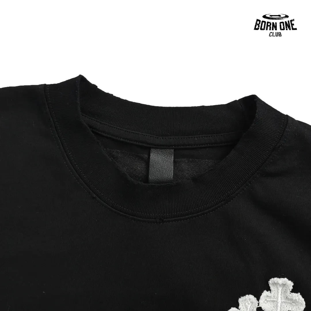 Camiseta Chrome Hearts Cross Patch Script Tee Black