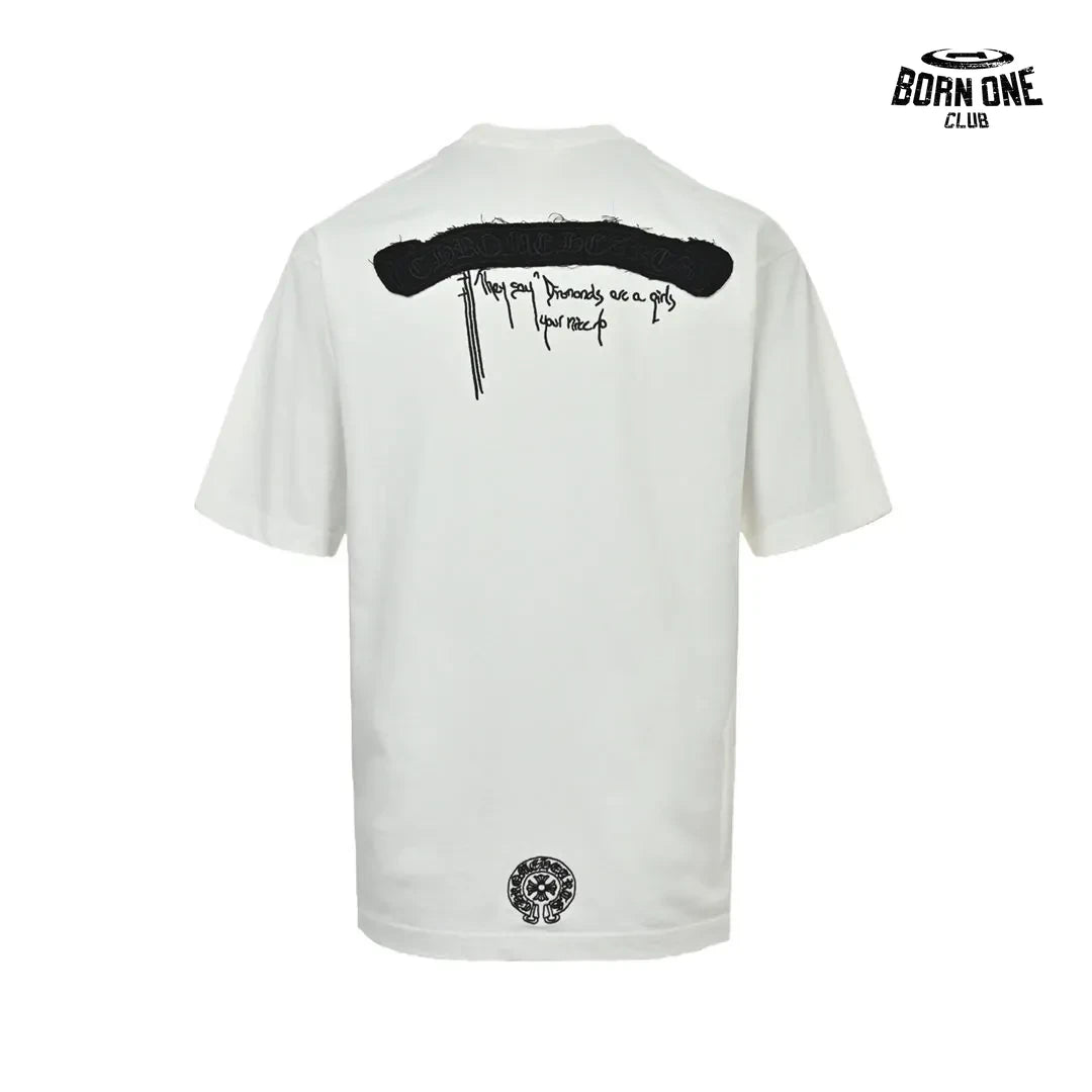 Camiseta Chrome Hearts Cross Patch Script Tee White
