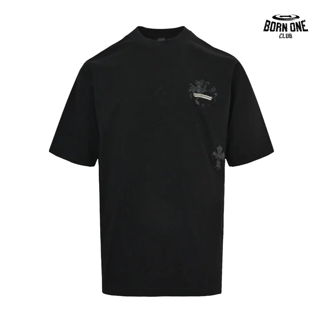 Camiseta Chrome Hearts Cross Print Patch Tee Black