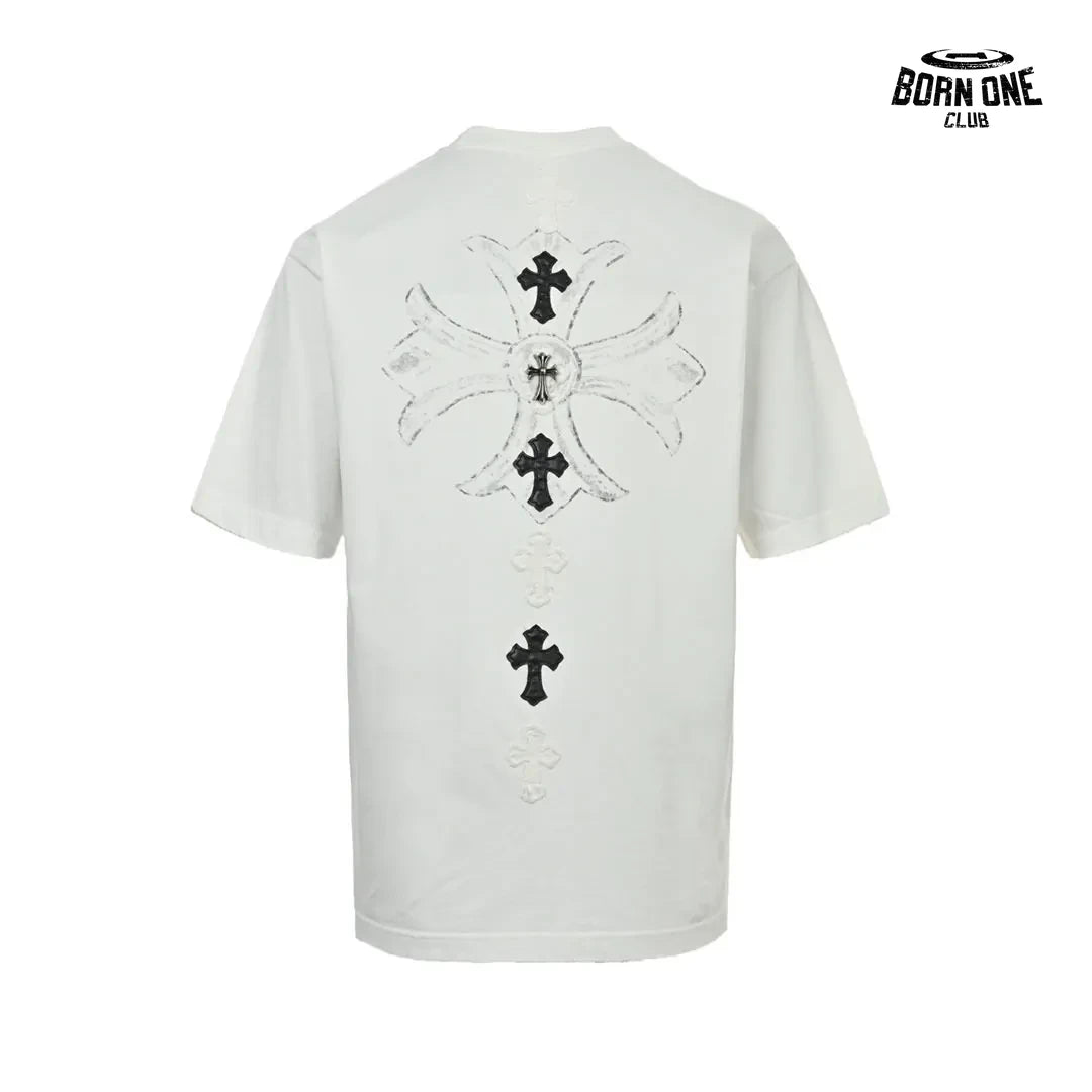 Camiseta Chrome Hearts Cross Print Patch Tee White