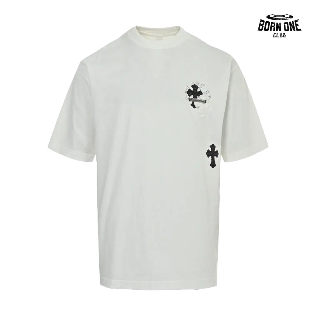 Camiseta Chrome Hearts Cross Print Patch Tee White
