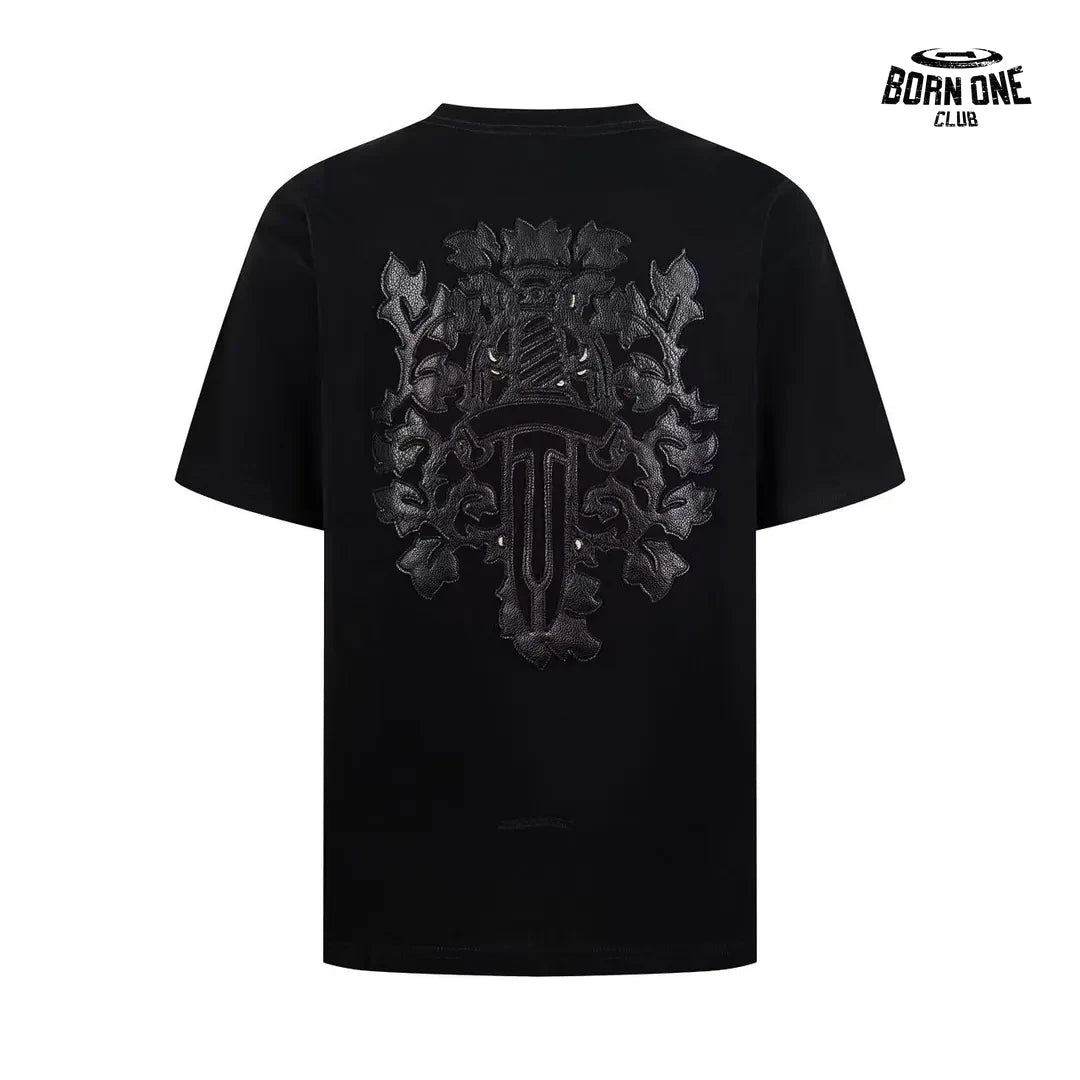 Camiseta Chrome Hearts Dagger Floral Logo Tee Black