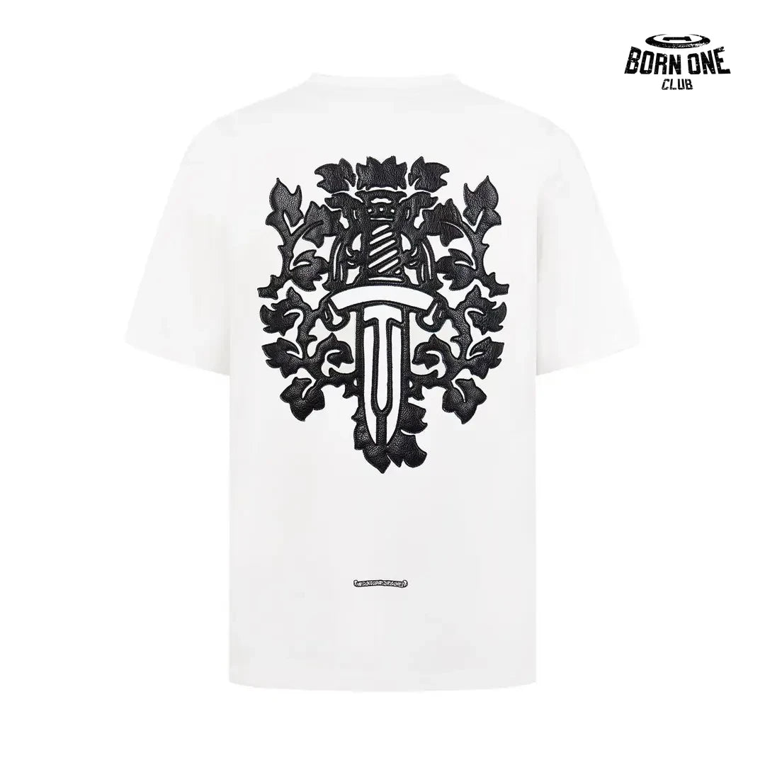 Camiseta Chrome Hearts Dagger Floral Logo Tee White