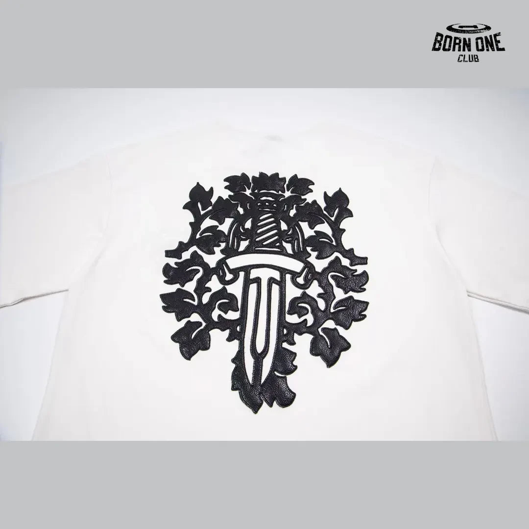 Camiseta Chrome Hearts Dagger Floral Logo Tee White
