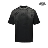 Camiseta Chrome Hearts Embossed Cross Washed Tee Black