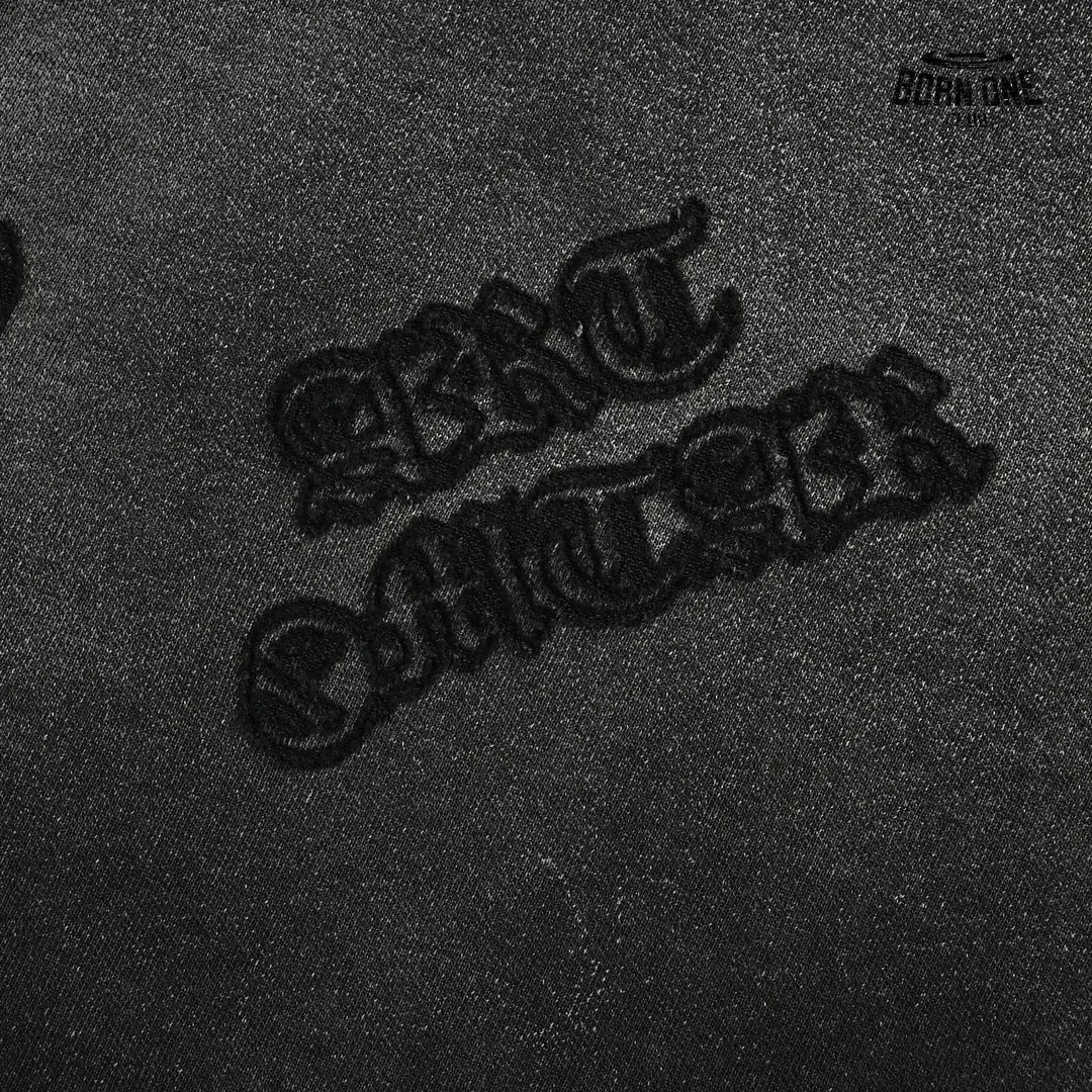Camiseta Chrome Hearts Embossed Cross Washed Tee Black