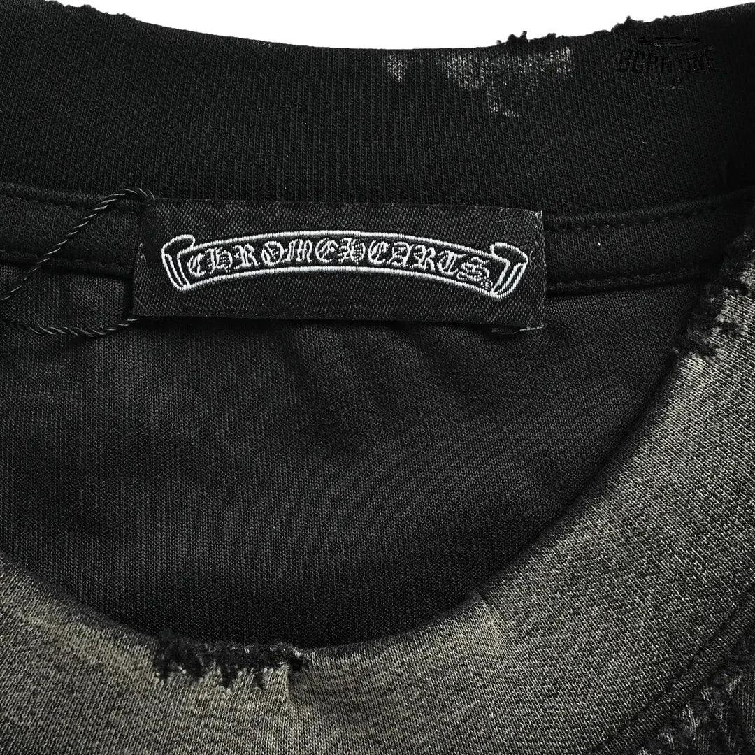 Camiseta Chrome Hearts Embossed Cross Washed Tee Black