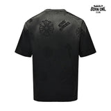 Camiseta Chrome Hearts Embossed Cross Washed Tee Black