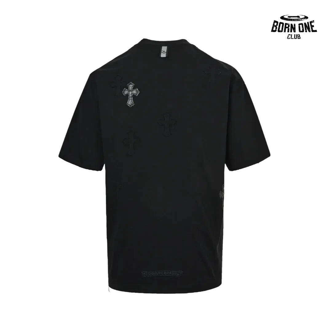 Camiseta Chrome Hearts Leather Cross Hardware Tee Black