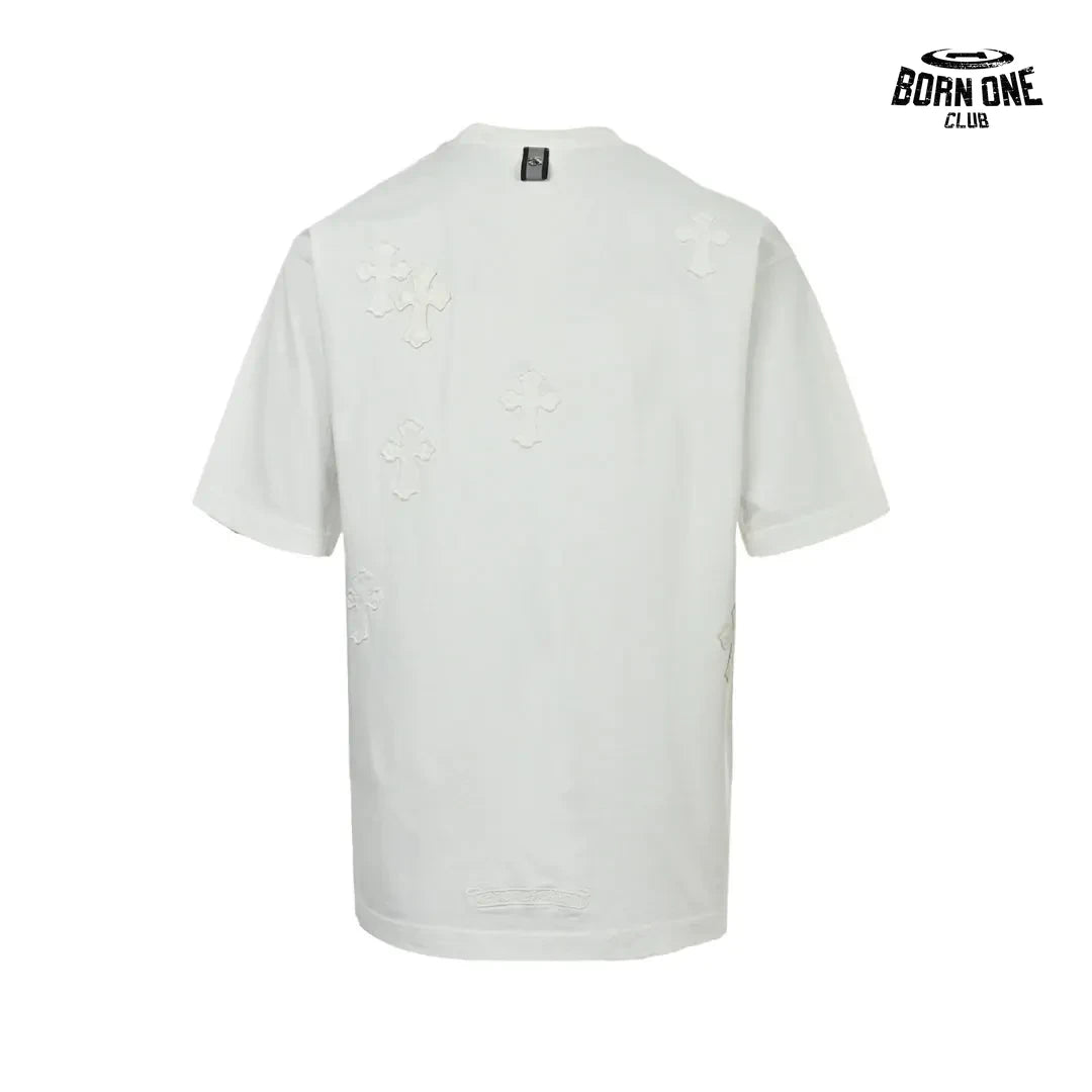 Camiseta Chrome Hearts Leather Cross Hardware Tee White