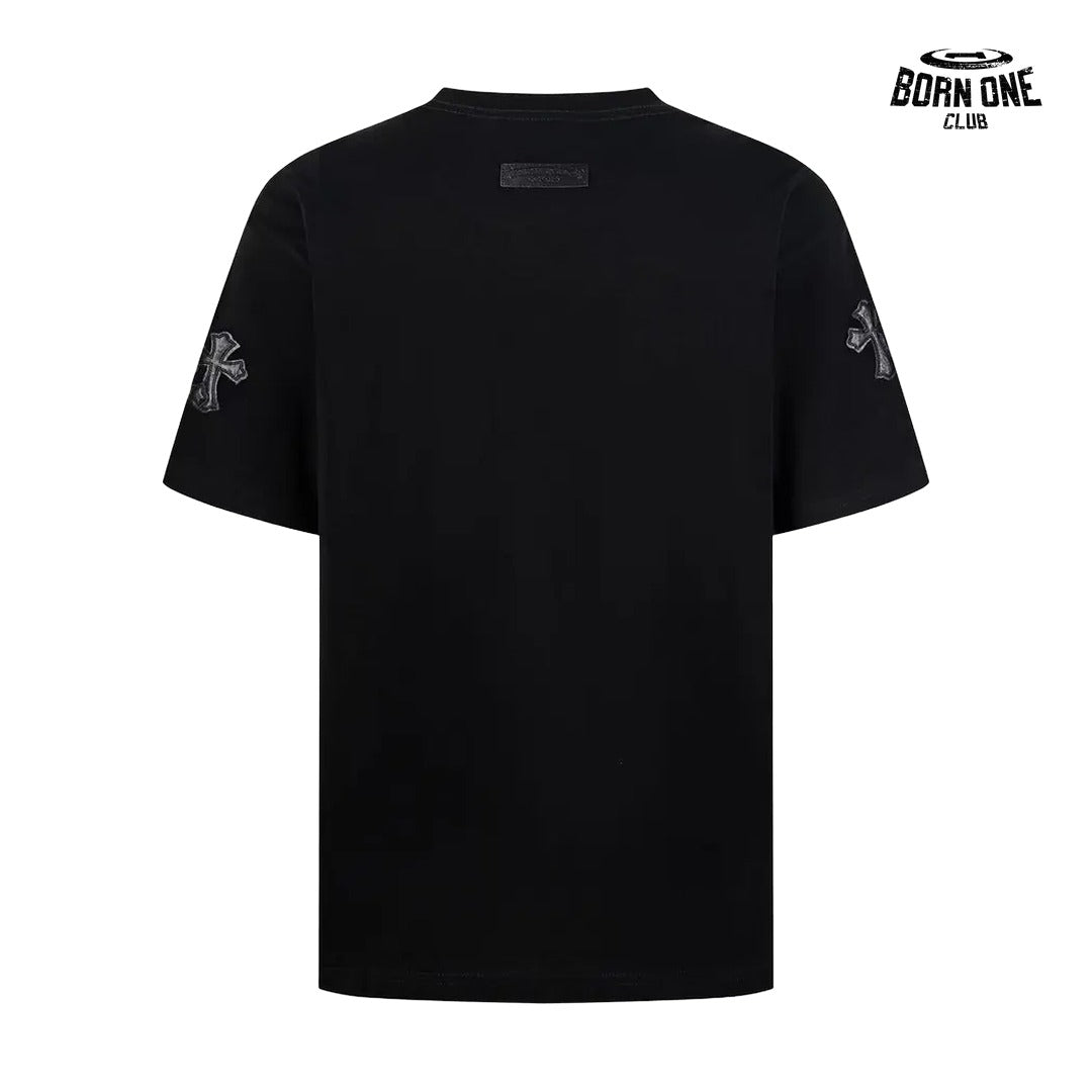 Camiseta Chrome Hearts Leather Cross Patch Tee Black
