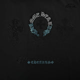 Camiseta Chrome Hearts Rhinestone Horseshoe Logo Tee Black
